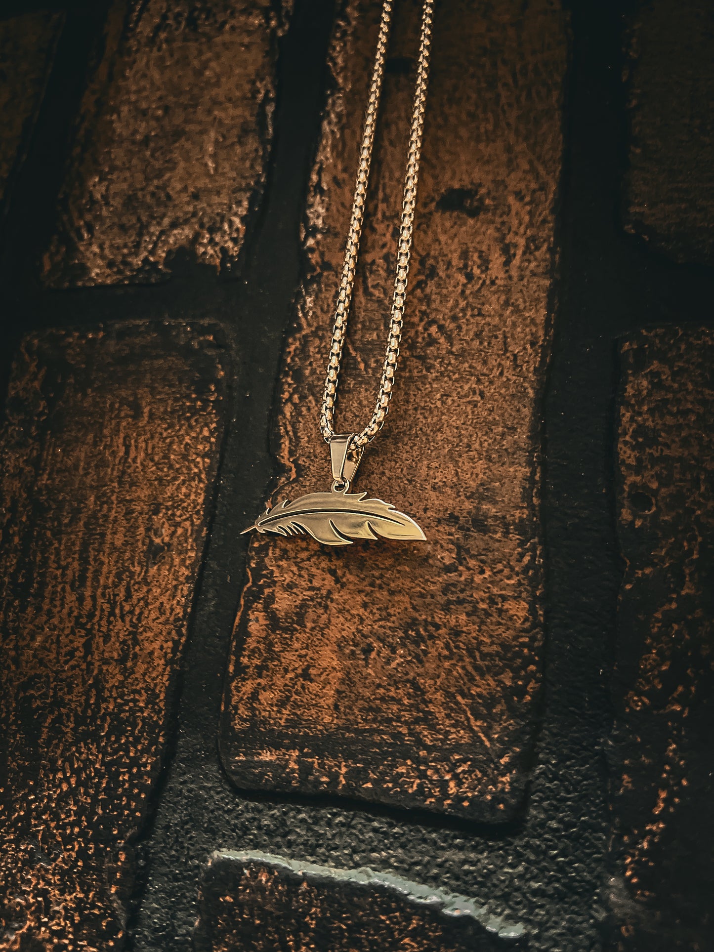 Feather- Stainless Steel Necklace and Pendant