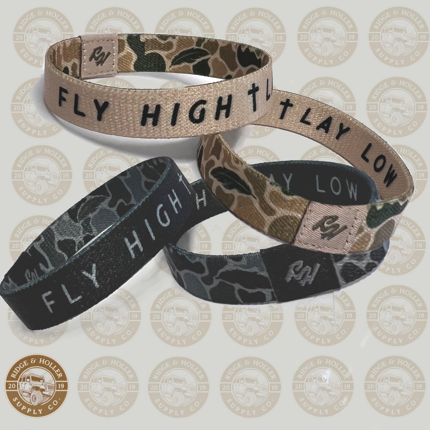 Fly High Lay Low Camo Bracelet Brown