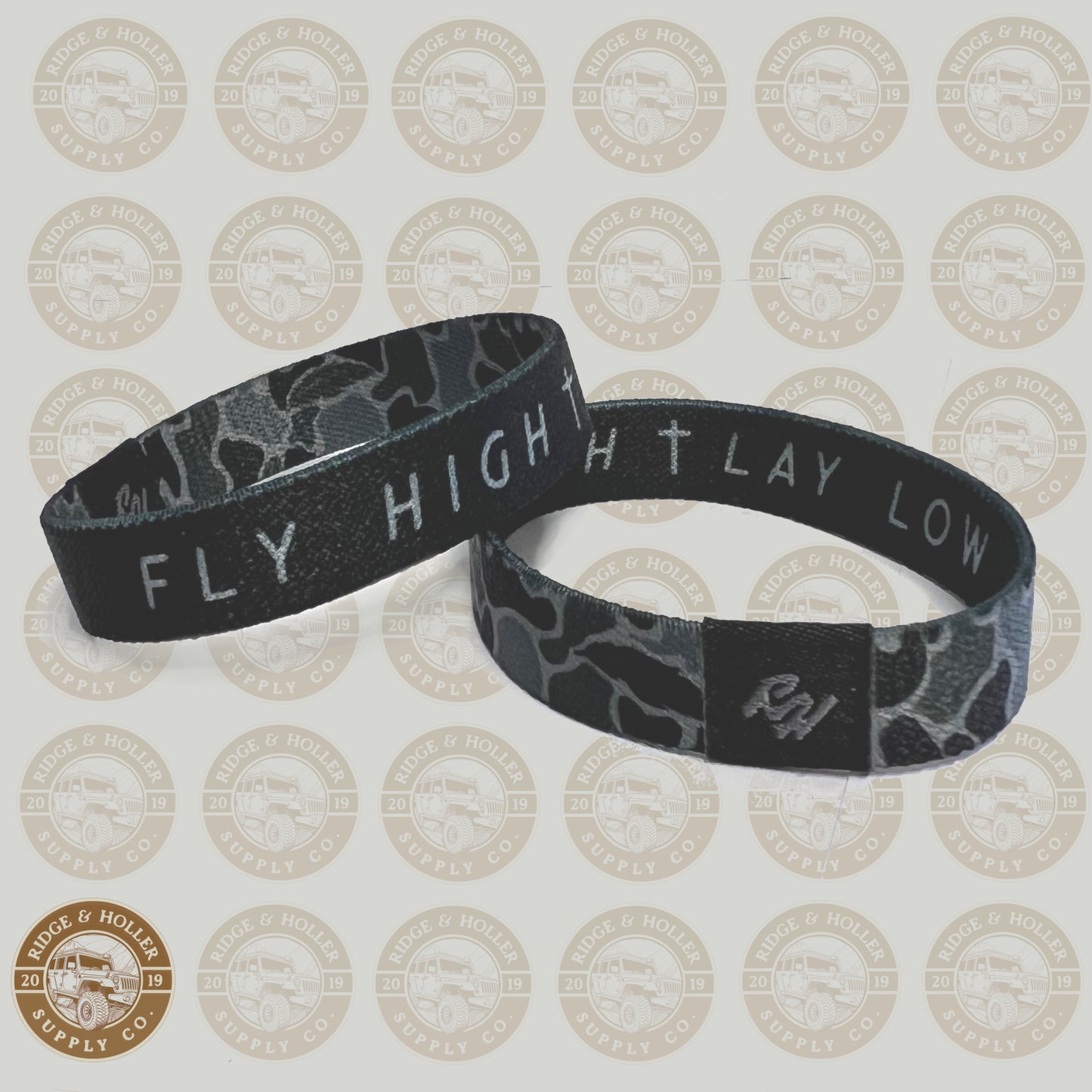 Fly High Lay Low Camo Bracelet Black