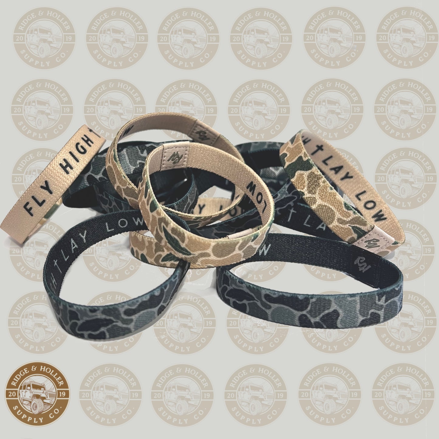 Fly High Lay Low Camo Bracelet Brown