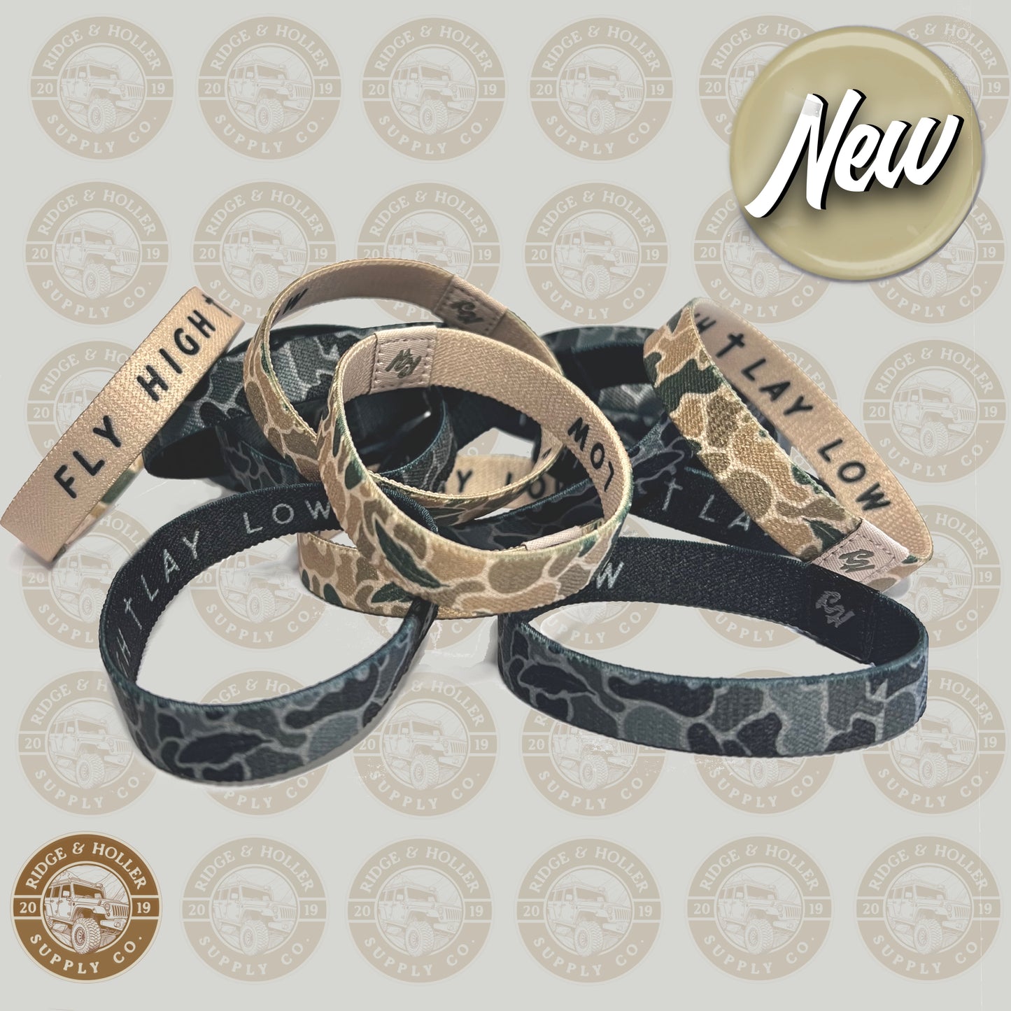 Fly High Lay Low Camo Bracelet Brown